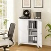 Songmics Dokumentų spintelė su užraktu 40 x 80 x 90 cm balta