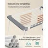 Songmics Drabužių džiovinimo stovas 113,5-86,5x62,5x90 cm, perlų baltos ir balandžių pilkos spalvos