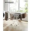 Songmics Drabužių džiovinimo stovas 182x50x103 cm Baltas Plienas