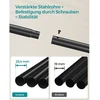 Songmics Drabužių lentyna ant ratukų su 2 drabužių laikikliais, juoda