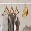 SONGMICS medinės pakabos, 10 vnt. rinkinys, pakabos iš masyvios medienos