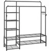Songmics Drabužių kabykla 45x115,8x172,8 cm juoda plieninė