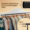 SONGMICS drabužių kabyklos su ratukais, drabužių stovas, ištraukiamas drabužių stovas