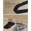 Songmics Drabužių pakabos 43,5x22,5x0,6 cm Juodas aksomas