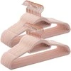 Songmics Drabužių pakabos, veliūras, 42,7x22x0,6 cm, rožinė