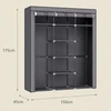 Songmics Audinių spinta 150 x 175 cm pilka