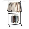 Songmics Drabužių stovas 101x49x115 cm Juodas Plienas