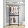 Songmics Drabužių stovas 101x49x115 cm Juodas Plienas