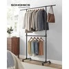 Songmics Drabužių stovas 101x49x115 cm Juodas Plienas
