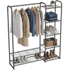 Songmics Drabužių stovas 29x112x158,4 cm Juodas metalas