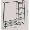 Songmics Drabužių stovas 29x112x158,4 cm Juodas metalas