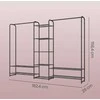 Songmics Drabužių stovas iš plieno su lentynomis 29 x 182,4 x 158,4 cm