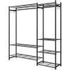 Songmics Drabužių stovas 30x124.8x157.1 cm Juodas plienas