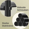 Songmics Drabužių stovas 30x124.8x157.1 cm Juodas plienas