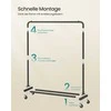 Songmics Drabužių stovas 38x110x141,5 cm Juodas Plienas