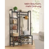 Songmics Drabužių stovas 40x120x190 cm Pilka mediena ir plienas