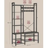 Songmics Drabužių stovas 40x120x190 cm Pilka mediena ir plienas