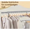 SONGMICS drabužių stovas, drabužių stovas su ratukais, ištraukiamas drabužių stovas