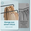 Songmics Drabužių stovas 46,5x110x155,5 cm Juodas plienas
