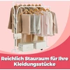 SONGMICS drabužių stovas su ratukais, 2 drabužių strypai, drabužių kabykla