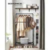 Songmics Drabužių stovas 83x45x157 cm Juodas metalas