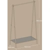 Songmics Drabužių stovas, 92.5x33.5x153 cm, Juodas