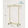 Songmics Drabužių stovas 92x45x161,5 cm šviesiai auksinės spalvos plienas