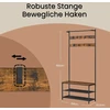 Songmics Drabužių kabykla su suoleliu ir lentynomis 32,2 x 84 x 180 cm