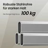 Songmics Drabužių stovas ant ratukų, sunkus drabužių stovas, ištraukiamas drabužių turėklas
