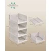 Songmics Spintos organizatorių rinkinys, 43x33x18.5 cm, balta, plastikas