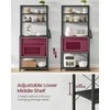 Songmics Duonos laikymo lentyna 60x40x167 cm antracito pilka ir juoda