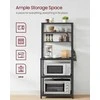 Songmics Duonos laikymo lentyna 60x40x167 cm antracito pilka ir juoda