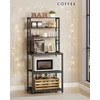 Songmics Duonos laikymo lentyna 60x40x167 cm antracito pilka ir juoda
