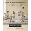 Songmics Elektrinis aukščio reguliuojamas stalas 160x70x72-120 cm baltas plienas