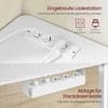 Songmics VASAGLE Elektra reguliuojamo aukščio kampinis stalas su įkrovimo stotele