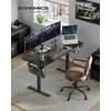 Songmics Elektrinis aukščio reguliuojamas stalas 140x60x72-120 cm juodas plienas