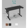Songmics Elektrinis aukščio reguliuojamas stalas 140x60x72-120 cm juodas plienas