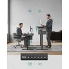 Songmics Elektrinis aukščio reguliuojamas stalas 140x60x72-120 cm juodas plienas