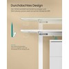 Songmics Elektrinis aukščio reguliuojamas stalas 160x70x72-120 cm baltas plienas