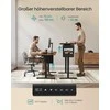 Songmics Elektrinis rašomasis stalas 120x60x72-120 cm rudos spalvos