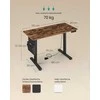 Songmics Elektrinis rašomasis stalas 120x60x72-120 cm rudos spalvos