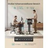 Songmics Elektrinis reguliuojamo aukščio rašomasis stalas 160x70x72-120 cm rudos spalvos plienas
