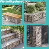 SONGMICS Gabion krepšys, metalinis akmenų krepšys su 5 x 10 cm akių dydžiu sienų akmenims