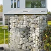 Songmics Gabionų krepšys, metalinis akmenų krepšys su 5 x 10 cm akių dydžiu plytoms, cinkuotas