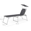 Songmics Gultas gultas, 65x200x48 cm, pilka