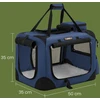 Songmics Augintinio transporto dėžė sulankstoma 50x35x35 cm tamsiai mėlyna