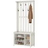 Songmics Hall stovas 35x81x180 cm Baltas medžio drožlių plokštė