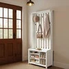 Songmics Hall stovas 35x81x180 cm Baltas medžio drožlių plokštė