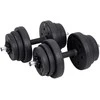 Songmics Hanteli komplektas 42x21.5x21.5 cm juodas plastikas