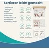 SONGMICS Elegantiška papuošalų dėžutė su veidrodžiu, balta